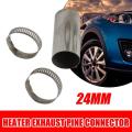 24mm Air Diesel Parking Heater Exhaust Pipe Connector Steel Gas Vent Hose With Clamps For Eberspacher Webasto. 