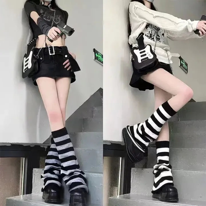 Women's%20Striped%20Leg%20Warmers%20Lolita%20Long%20Socks%20Knitted%20Leggings%20Japanese%20Winter%20Socks%20Girls'%20Kawaii%20Arm%20Ankle%20Warmers%20-%20Image%204