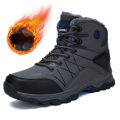 Autumn New High Top Sneaker Men Winter Plush Warm Snow Boots Outdoor Anti slip Wear resistant Mountaineering Hiking Footwear. 