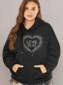 Premium Cotton Plus Size Hoodie for Women | Oversize Black Winter Jacket | Casual and Comfortable Sweatshirt.