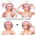 100% 19 Momme Mulberry Silk Bonnet for Sleeping Wome with Larger Double Layer Silk Hair Wrap for Curly Short Long Hair Non-Slip.