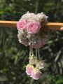 gajray for girls artificial imported flowers 2 hands pink roses and white roses bridal jewellery set kangan bangles with babybreaths. 