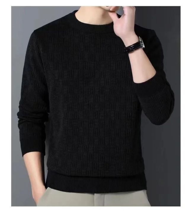 Spring%20Autumn%20100%25%20Pure%20Merino%20Wool%20Pullover%20Sweater%20Men%20O-neck%20Long-sleeve%20Cashmere%20Knitwear%20Female%20Clothing%20Grace%20-%20Image%203