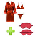 Nighty Beautiful Bridal Maroon / Hot Saxy Silk Long Gown / Bridal Night Suit / Nightwear / Sleepwear / Night Dress.005. 
