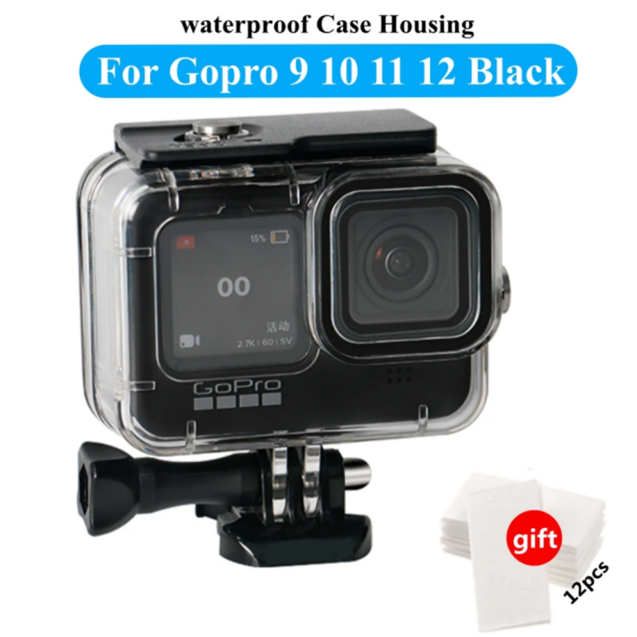 Waterproof 60M Housing For GoPro Hero 12 11 10 9 Black Case Diving Protective Underwater Dive Cover For Go Pro 9 10 Accessories