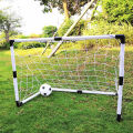1 set Folding Soccer Goal Set PP Material Portable Indoor/Outdoor Football Net with Removable Training Equipment with Football. 