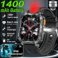 New 1400 mAh Battery Smartwatch Men IP68 Waterproof Flashlight Health Monitor Sports Call Smart Watch For iOS Android.