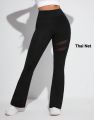 High Waisted Flared Leggings Tummy Control Flared Trousers Yoga Pants For Women. 