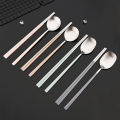 2/8Pcs Matte Dinnerware Set Dinner Spoon Sushi Chopsticks Flatware Western Stainless Steel Cutlery Party Kitchen Tableware. 