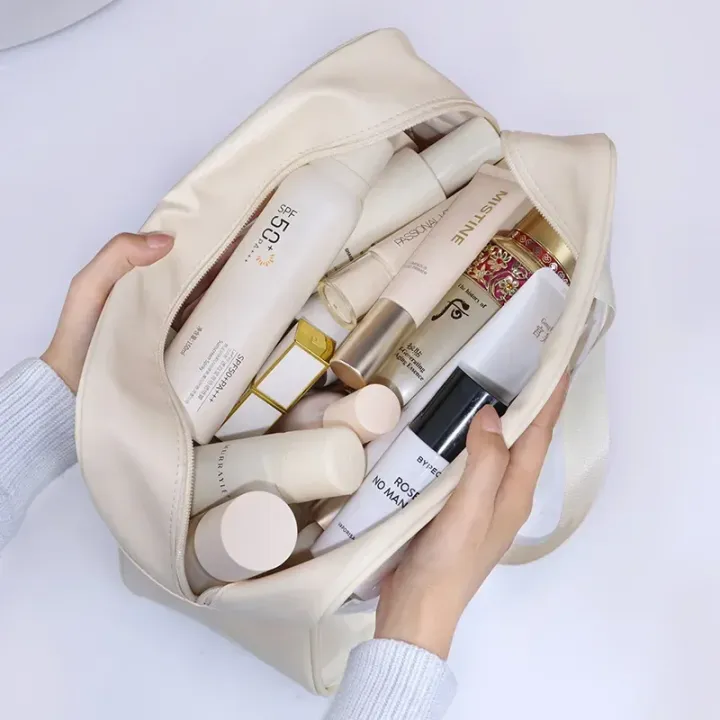 Women's%20Clear%20Makeup%20Bag%20Portable%20Travel%20Cosmetic%20Bag%20Large%20Capacity%20Bath%20Bag%20Multifunctional%20Waterproof%20Storage%20Compartment%20-%20Image%203
