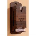 Kitchen Decoration Match Box Holder Wall Mounted Wooden Storage Box with 3 Compartments. 