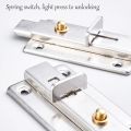 Stainless steel towal bolt with screw door lock kundi automatic button size 4 inch. 