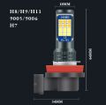 2 PCs Daul Color H7 H11 Led Fog Light 9005 HB4 3030 LED 24Smd 9006 HB4 Fog Lamps H4 Cars Headlight Bulbs 12V White Yellow.