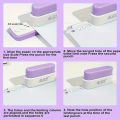 1pc 5-Hole Punch for Desk Organizer ABS Material Notebook Document Binder Perfect for Binding Office School Supply.