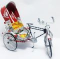 Metal Rickshaw Showpiece Miniature, Hand Painted and Home Made Decor. 