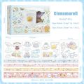 Sanrio Sticker Roll Gift Box Cute Hello Kitty Cinnamoroll Kuromi My Melody Pompompurin Hand Acount Tape Stickers Decal Kids Toys. 