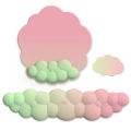 Cloud Keyboard and Mouse Wrist Rest support Ergonomic Memory Foam Non-Slip Base Wrist Support Mouse Pad for Home Office.