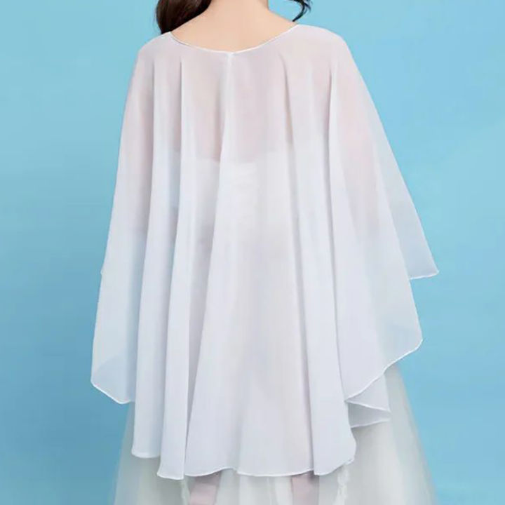 Women's%20Chiffon%20Cape%20Bolero%20Femme%20Mariage%20Chalas%20Mujer%20Evening%20Wedding%20Bridal%20Jacket%20Wraps%20Accessories%20Peleryna%20Cloak%20Boda%20Shawl%20-%20Image%205