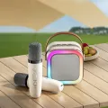 K12 Karaoke Machine Portable Bluetooth 5.3 PA Speaker System with 1-2 Wireless Microphones Home Family Singing Children's Gifts. 
