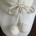 Kawaii Japanese Hairball Hair Collar Scarf Winter Thickened Warm Cute Imitation Fur Rabbit Plush Tie Rope Neckerchief Y2k Scarf. 