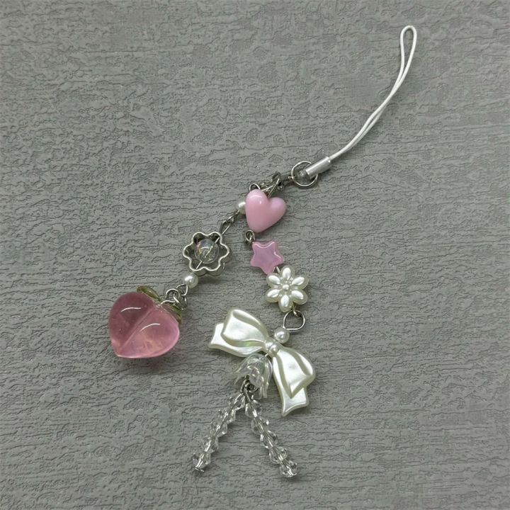 Pink%20Cute%20Peach%20Phone%20Charms%20Pendant%20Cute%20Bowknot%20Bead%20Handmade%20Sweet%20Girl%20Keychain%20For%20iPhone%20Camera%20Chain%20Love%20Heart%20Jewelry%20-%20Image%202