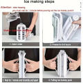 Portable Ice-Making Mold Pitcher Transparent Silicone Ice Cube Mold 2-In-1 Foldable Lce Making Water Bottle Tool Ice Tray.