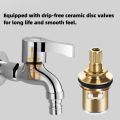 Washing Machine Tap 4-point Interface Double Ended Brass Faucet Mop Pool Expansion Faucet Multifunctional Bathroom Accessories. 
