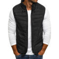 Aiwetin Men' Sleeveless Vest Jackets Winter Fashion Male Cotton-Padded Vest Coats Men Stand Collar Warm Waistcoats Clothing 5XL. 