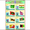 Sticker sheet saarc countries Flags and national drees. 