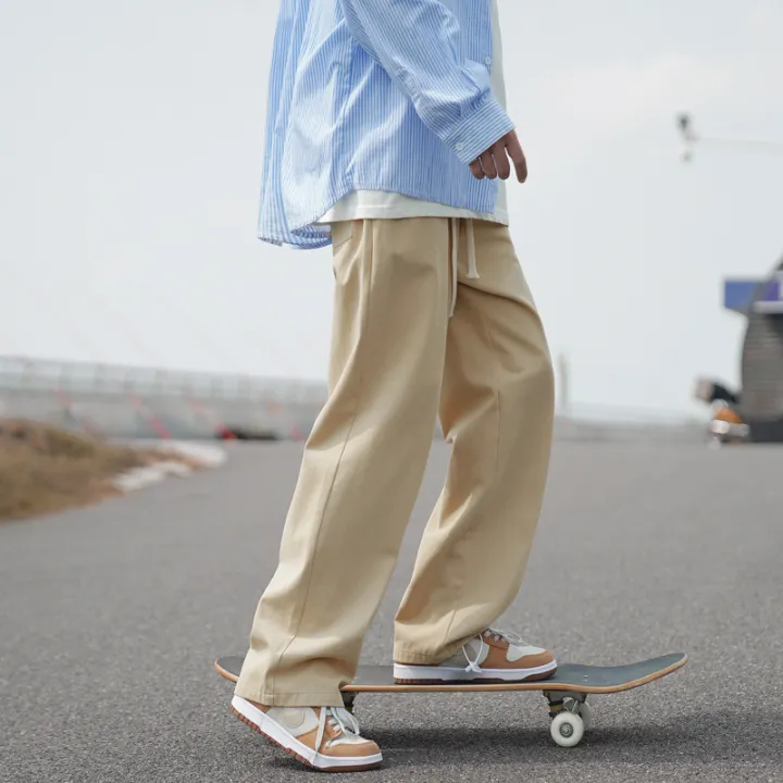 Proman-men's%20elastic%20waist%20pants%20Korean-style%20simple%20and%20fresh%20style%20men's%20solid%20color%20long%20pants%204%20colors%20to%20choose%20from%20-%20Image%208