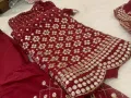 Bridal dress wedding dress suit full work dress Indian dress lehengha garara sawl set semi stitched. 