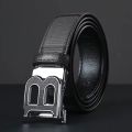Genuine Leather Casual Fashion Men's Belt Cowhide Alloy Automatic Buckle Luxury Brand Men's Belt Versatile Trendy Blets for Men. 