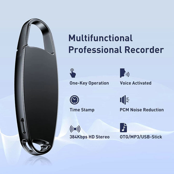 Vandlion V13 Mini Voice Recorder MP3 Music Player OTG WAV 192kbps Lossless HiFi Sound Quality USB Flash Driver for Meeting