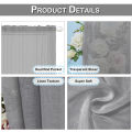 1/2Pcs Waterproof Sheer Short Curtains for Living Room Solid Colour Voile Panels Kitchen Cafe Tulle Window Treatments Rod Pocket. 