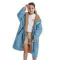 Waterproof Kids Changing Robe, Fluffy Wearable Blanket, Warm Soft Towel Hoodie , Swim Surf Poncho for 5-12 Years.