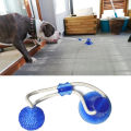 Dog Toys Pet Puppy Interactive Suction Cup Push TPR Ball Toys Molar Bite Toy Elastic Ropes Dog Tooth Cleaning Chewing Supplies.