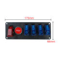 12V Racing Car Rocker Switch Panel Starter Light Toggle Ignition Engine Start Stop Push Button Set Kit LED Indicator Accessories. 