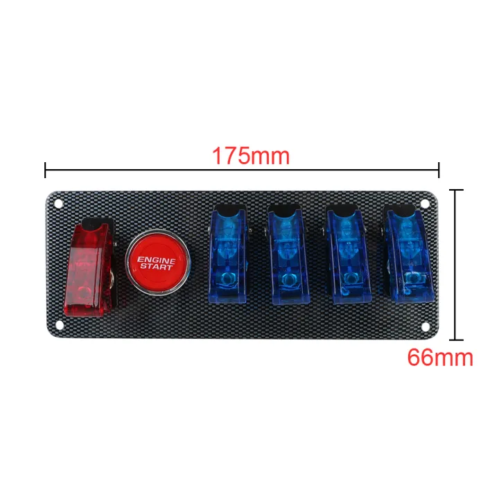 12V%20Racing%20Car%20Rocker%20Switch%20Panel%20Starter%20Light%20Toggle%20Ignition%20Engine%20Start%20Stop%20Push%20Button%20Set%20Kit%20LED%20Indicator%20Accessories%20-%20Image%206