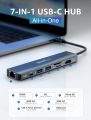 USB C Hub Multiport Adapter, dockteck 7-in-1 USB-C Hub with 4K 60Hz, 1Gbps Ethernet, 100W Power Delivery, SD/TF Card Slots, USB 3.0 5Gbps Data Ports, for MacBook Pro, MacBook Air, iPad Pro, XPS. 