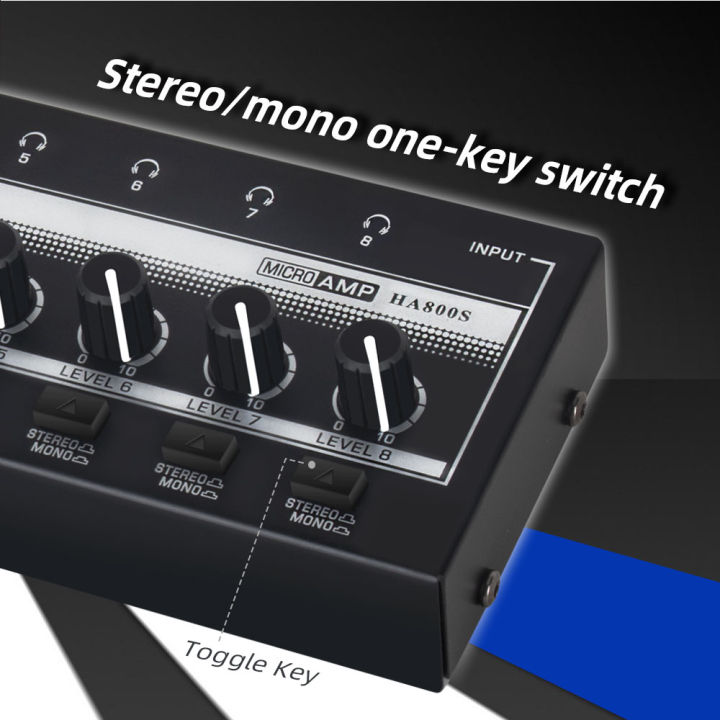 8%20Channels%20Headphone%20Amplifier%20Mini%20Amplifier%20with%20Stereo/Mono%20Switch%20Professional%20Ultra-Compact%20HiFi%20Stereo%20Audio%20Amplifier%20-%20Image%202