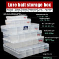 5-Compartment Fishing Lure Box – Clear Plastic Tackle Organizer for Hooks, Frogs & Soft Baits. 