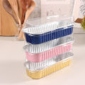 【Special Promotion】 10Pcs 200ml Aluminum Foil Baking Cake Box Rectangular Tin Cupcake Baking Pan Pudding Box Cheese Dessert Cup With Lid. 