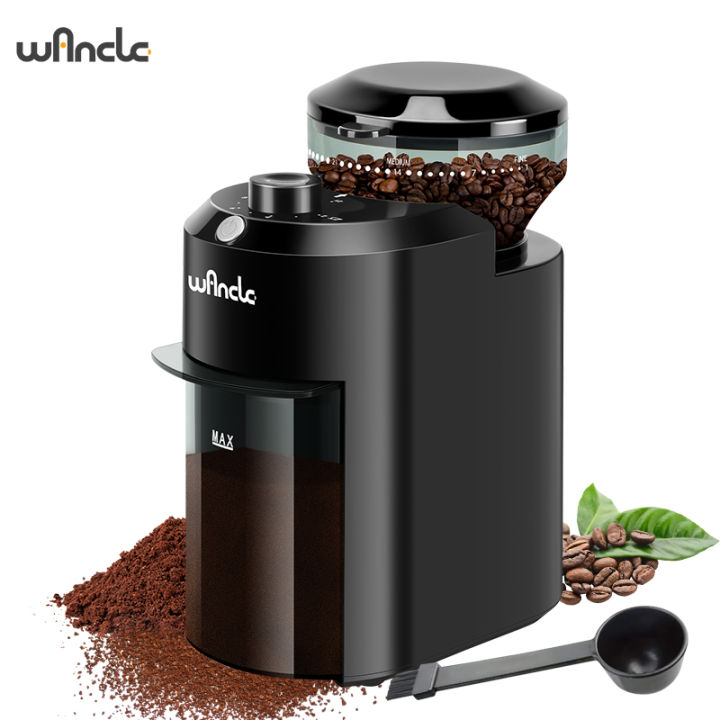 Wancle Electric Burr Coffee Grinder Adjustable Burr Mill Conical Coffee