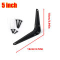 L-Shaped Triangular Shelf Bracket Heavy Duty Wall Mounted Joint Angle Brackets For Floating Shelves Furniture Hardware Tools.