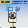 Essager Magnetic Wireless Charger Car Phone Holder 15W Fast Charging Easy Paste Mount Stand For Magsafe iPhone 15 14 13 Pro Max.
