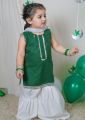 14 August dress white and green ghrara set | 2-piece summer cotton/lawn dress | Independence Day dress. 