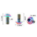 MUQZI 6PCS Titanium Screw Ultralight Bike M5 X 10mm Disc Brake Rotor Screw MTB Rotor Bolts Bicycle Accessories. 