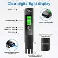 Black EC tds meterHigh‑quality probe, high sensitivity, anti‑rust, accurate measurement.
2. Easy to use, as long as it is placed in water, the TDS value of the water will be displayed immediately.
3. The whole adopts arc design, which is more comfortable. 