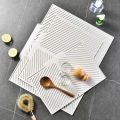 1pc Kitchen Draining Mat Household Dining Table Heat Insulation Mat Silicone Slope Tableware Plate Cup Bathroom Storage Mat. 