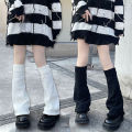 Winter Leg Warmers Wide-legged Socks JK Knee High Socks Long Stacked Socks Gothic Lolita Knit Long Socks Women Legs Warmers.
